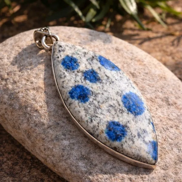 K2 Jasper Statement Pendant | 925 Silver Third Eye Stone
