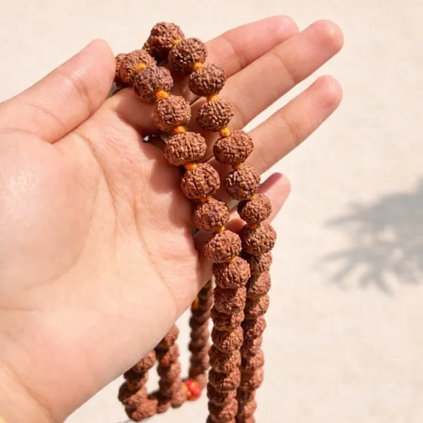 7 Mukhi Rudraksha Jaap Mala – Super Quality (108+1 Beads)