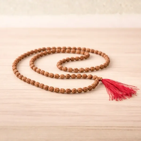 2 Mukhi Rudraksha Jaap Mala Super – Blessing of Ardhanarishwar (108+1 Beads)