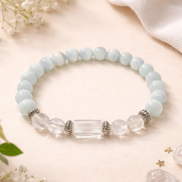 Libra (Tula) Rashi Moonstone Bracelet — Harmony, Inner Balance & Venus Energy