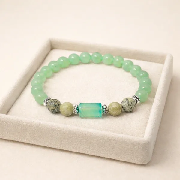 Gemini (Mithun) Rashi Green Aventurine Bracelet — Luck, Focus & Mercury Energy