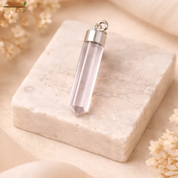 Clear Quartz Crystal Point Pendant — Natural Master Healer Stone for Clarity, All Chakra Healing, Manifestation & Energy Amplification